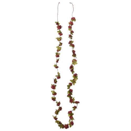 Kunstige blomsterguirlander 6 stk. 250 cm vinrød