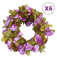 Kunstige blomsterguirlander 6 stk. 250 cm lyslilla