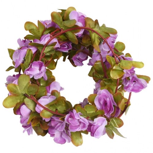 Blomsterguirlander til jul 6 stk. 250 cm lyslilla