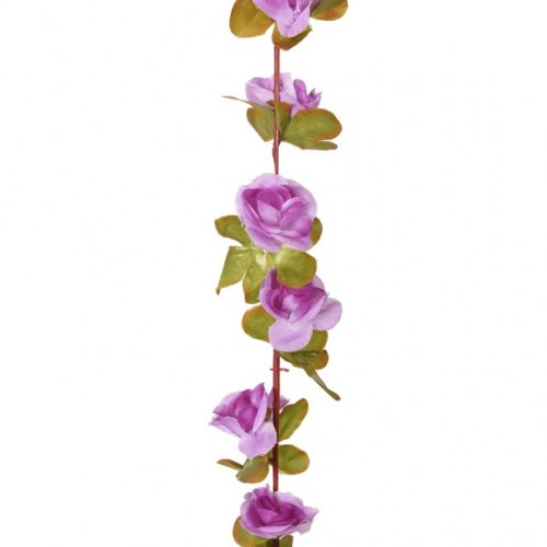 Blomsterguirlander til jul 6 stk. 250 cm lyslilla