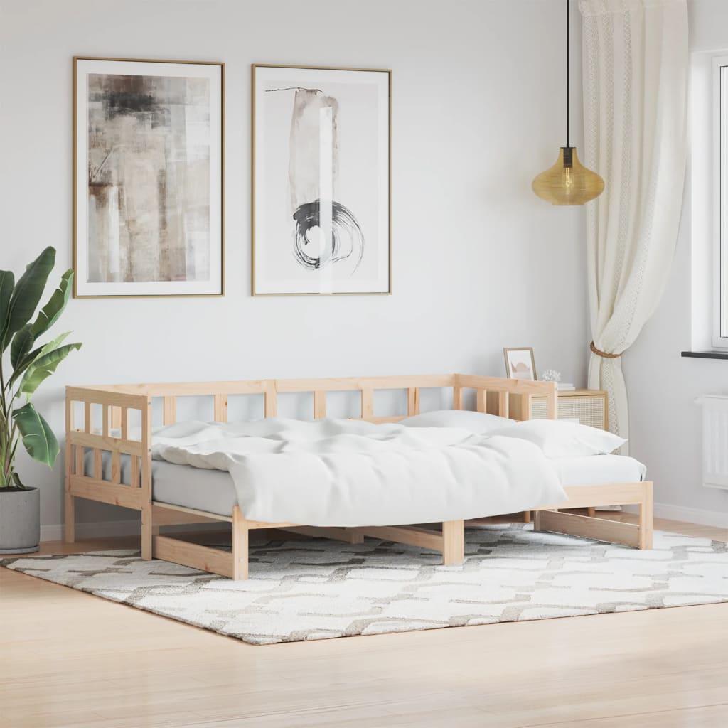 Daybed Med Udtræk 90x190 Massivt Fyrretræ