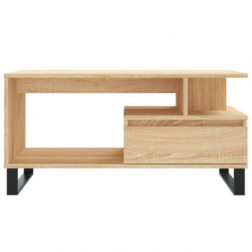 Sofabord 90x49x45 cm konstrueret træ sonoma-eg