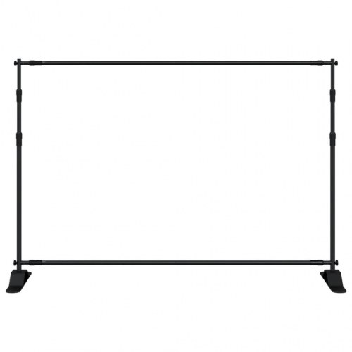 Stativ til fotobaggrund - 2 stk., justerbart 305×243 cm, stål, sort
