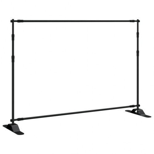 Stativ til fotobaggrund - 2 stk., justerbart 305×243 cm, stål, sort