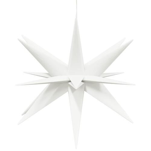 Juledekorationer med LED-lys 3 stk. 57 cm foldbar hvid