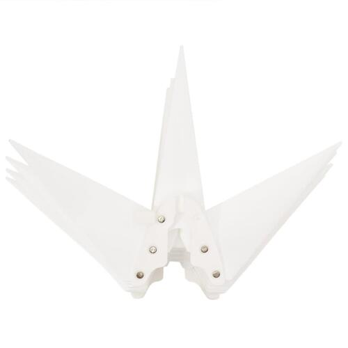 Juledekorationer med LED-lys 3 stk. 57 cm foldbar hvid