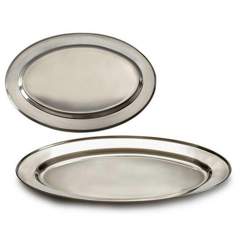 Serveringsbakke Kinvara sølvfarvet rustfrit stål 30 × 20 cm - 24 stk.