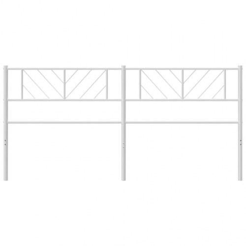 Sengegavl 160 cm metal hvid