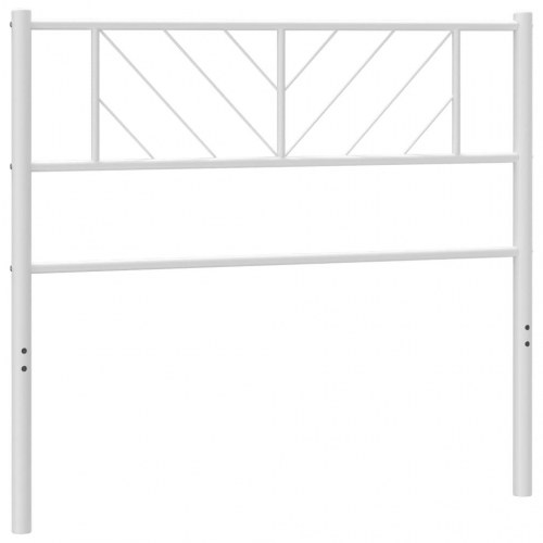 Sengegavl i metal 90 cm - hvid