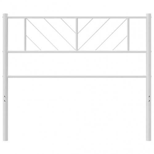 Sengegavl i metal 90 cm - hvid