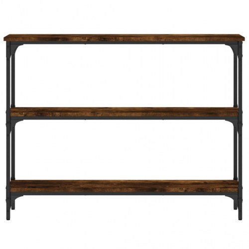 Konsolbord 100x22,5x75 cm konstrueret træ røget egetræsfarve