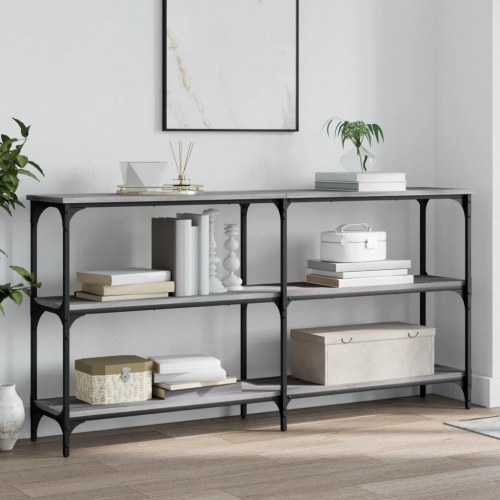 Konsolbord 150×29×75 cm i konstrueret træ - grå sonoma-eg