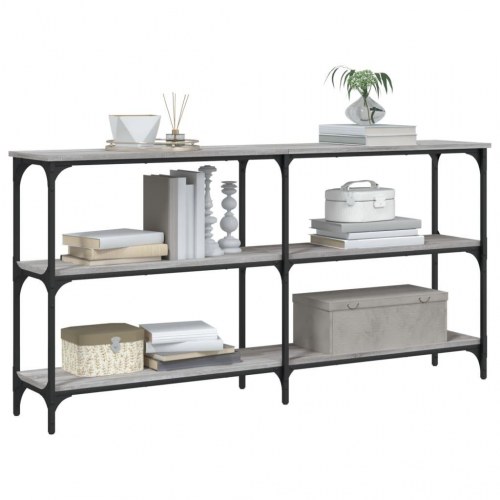 Konsolbord 150×29×75 cm i konstrueret træ - grå sonoma-eg