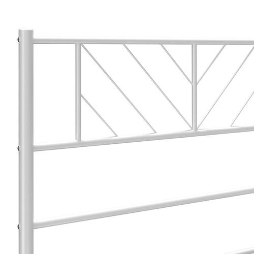 Sengeramme med sengegavl 90x200 cm metal hvid