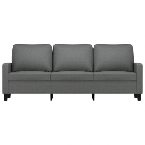 3-personers sofa i stof - mørkegrå, sædebredde 180 cm