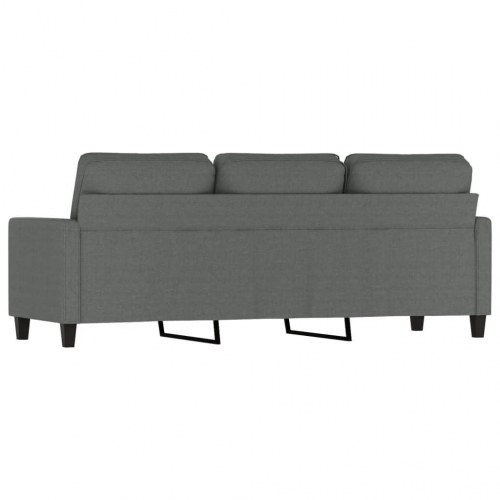 3-personers sofa i stof - mørkegrå, sædebredde 180 cm