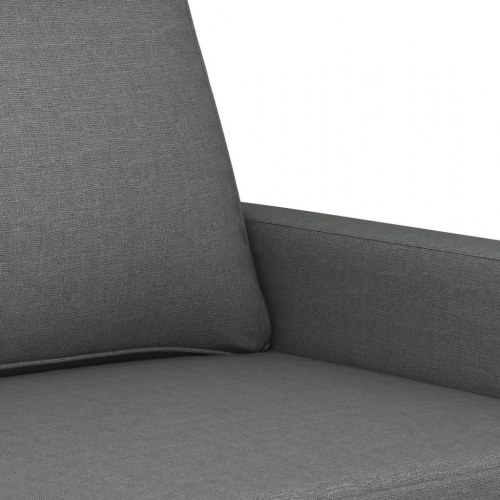 3-personers sofa i stof - mørkegrå, sædebredde 180 cm