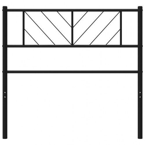 Sengegavl i metal 75 cm - sort, klassisk design