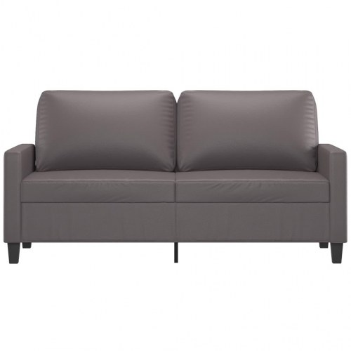 2-personers sofa i kunstlæder - 140 cm, grå