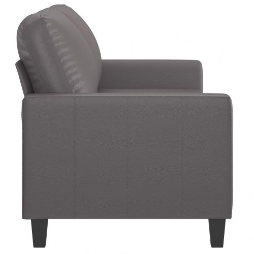 2-personers sofa i kunstlæder - 140 cm, grå