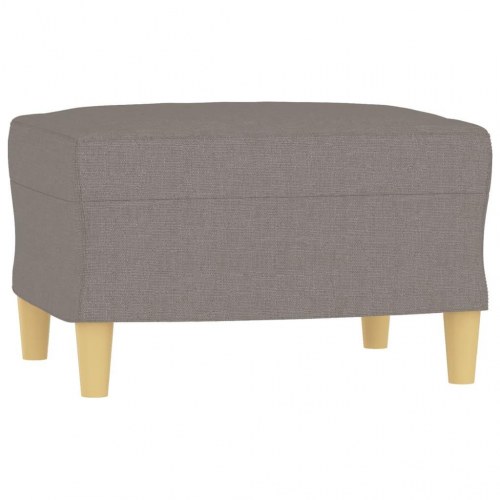 3-personers sofa med fodskammel 198 cm - stof, gråbrun