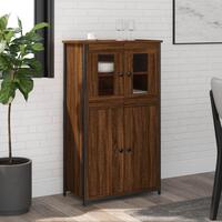 Skab 62x32x106,5 cm konstrueret træ brun egetræsfarve