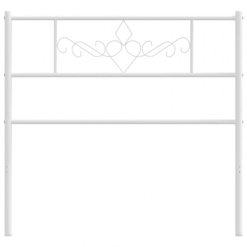 Sengegavl 90 cm metal hvid