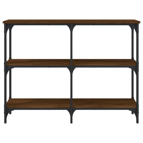 Konsolbord 100x29x75 cm konstrueret træ brun egetræ