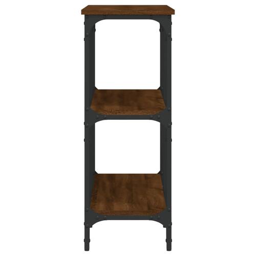Konsolbord 100x29x75 cm konstrueret træ brun egetræ