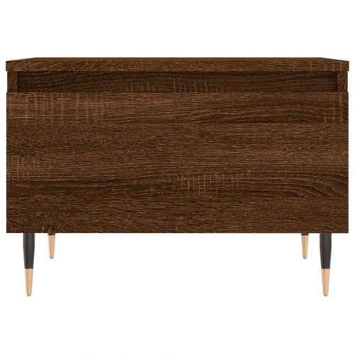 Sofabord 50x46x35 cm konstrueret træ brun egetræsfarve