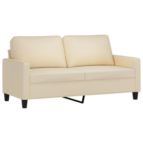 2-personers sofa i stof - cremefarvet, sædebredde 140 cm