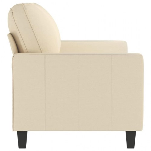 2-personers sofa i stof - cremefarvet, sædebredde 140 cm
