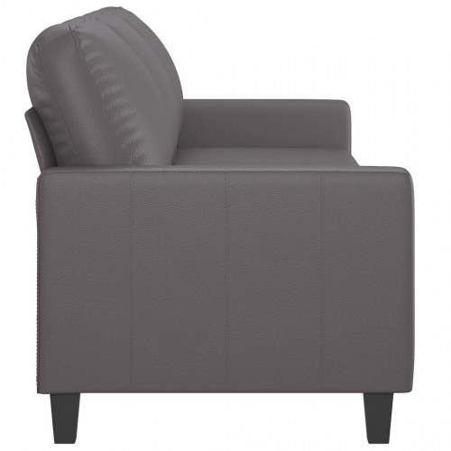 3-personers sofa 180 cm i gråt kunstlæder