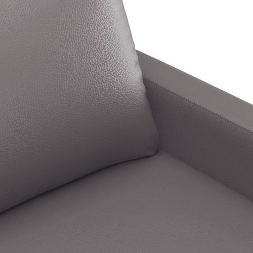 3-personers sofa 180 cm i gråt kunstlæder