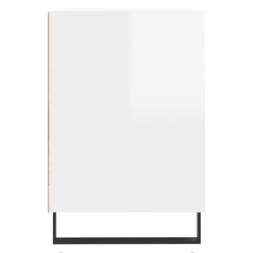 Tv-bord 100x35x55 cm konstrueret træ hvid højglans