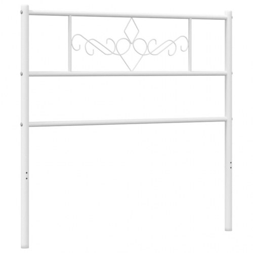 Sengegavl i metal 100 cm - hvid, klassisk design