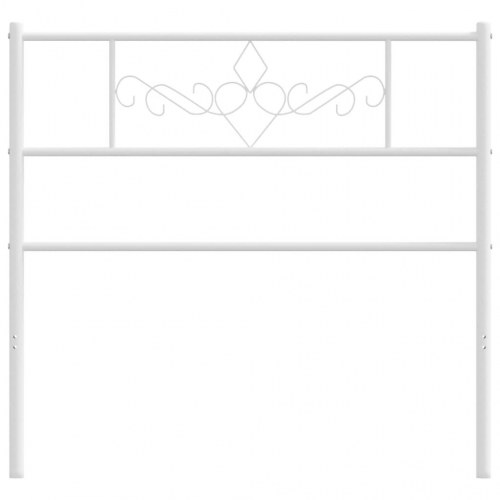 Sengegavl i metal 100 cm - hvid, klassisk design