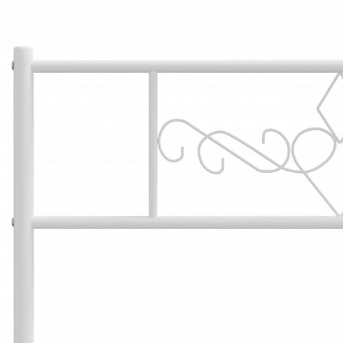 Udskiftningssengegavl i metal 193 cm - hvid