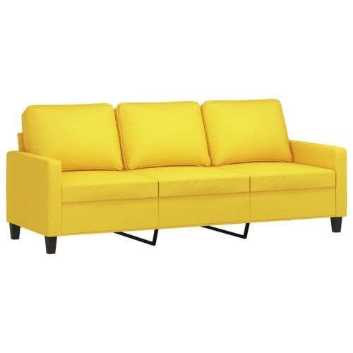 3-personers sofa i stof - 198 cm, lysegul