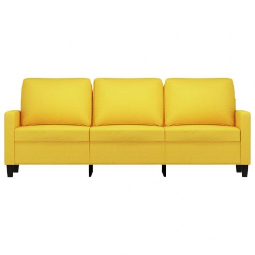 3-personers sofa i stof - 198 cm, lysegul