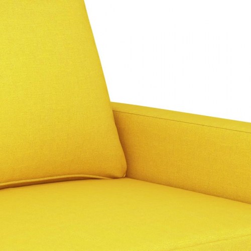 3-personers sofa i stof - 198 cm, lysegul