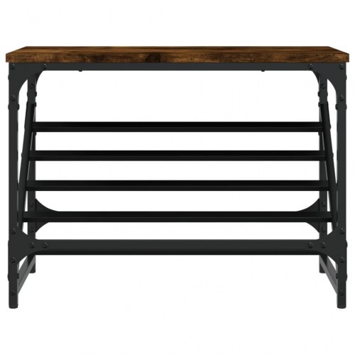 Skoreol 60x30x45 cm konstrueret træ røget egetræsfarve