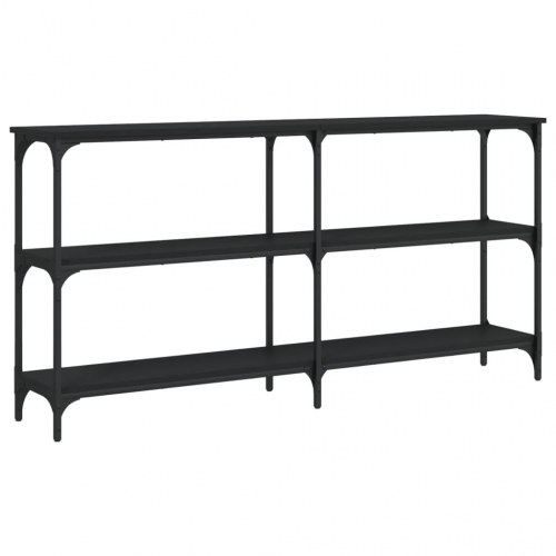 Konsolbord 150x29x75 cm konstrueret træ sort