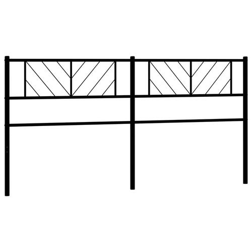 Sengegavl 200 cm metal sort