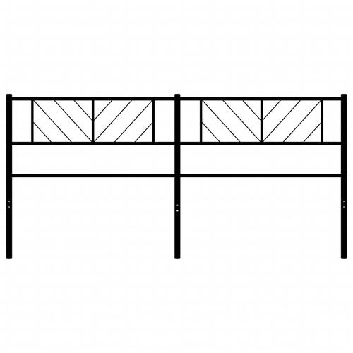 Sengegavl 200 cm metal sort