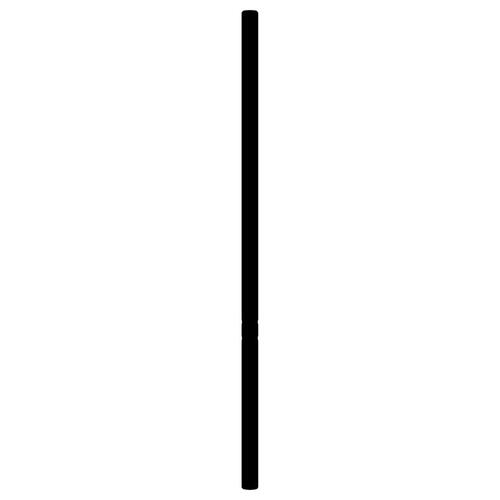 Sengegavl 200 cm metal sort