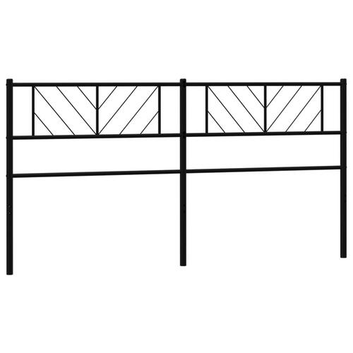 Sengegavl 200 cm metal sort