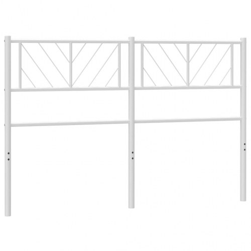 Sengegavl i metal 150 cm - hvid