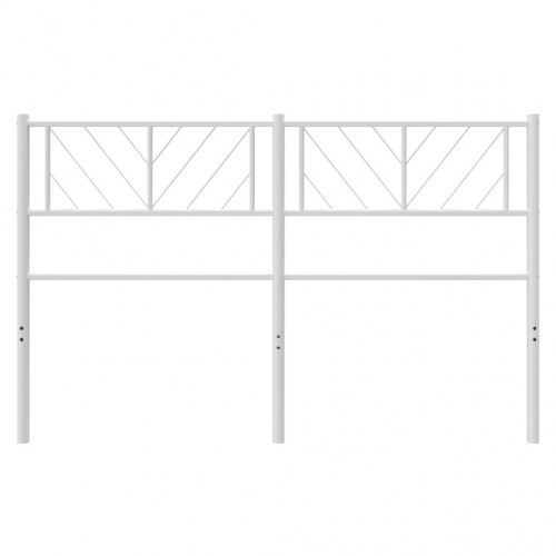 Sengegavl i metal 150 cm - hvid