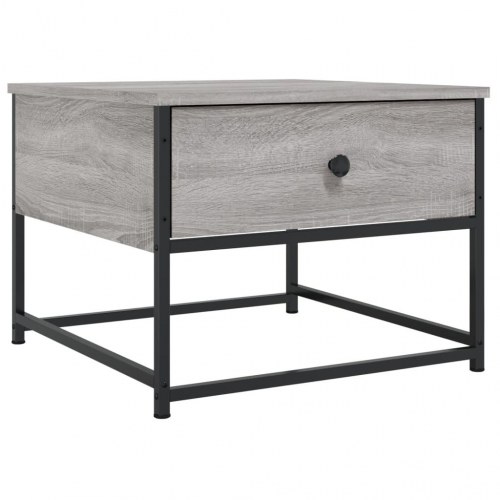 Sofabord 51x51x40 cm konstrueret træ grå sonoma-eg